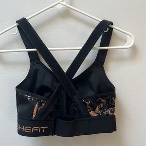 SheFit Flex size small sports bra for medium impact workouts